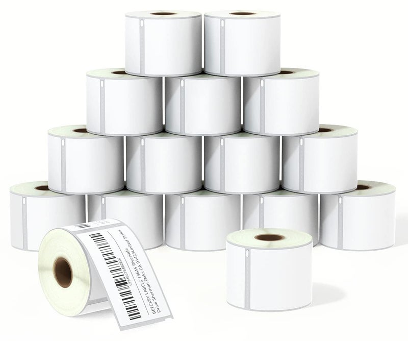 BETCKEY - Compatible DYMO 30256 (2-5/16" x 4") Shipping Labels, Perforated, Compatible with DYMO Labelwriter 450, 4XL, Rollo & Zebra Desktop Printers [16 Rolls/4800 Labels] - Image 1